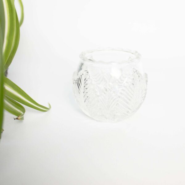 Vintage waxinelichthouder glaasje