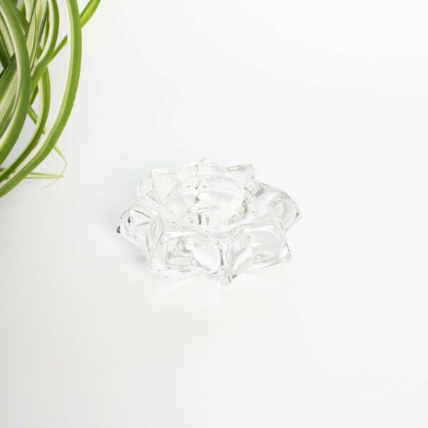 Vintage kandelaar ster glas