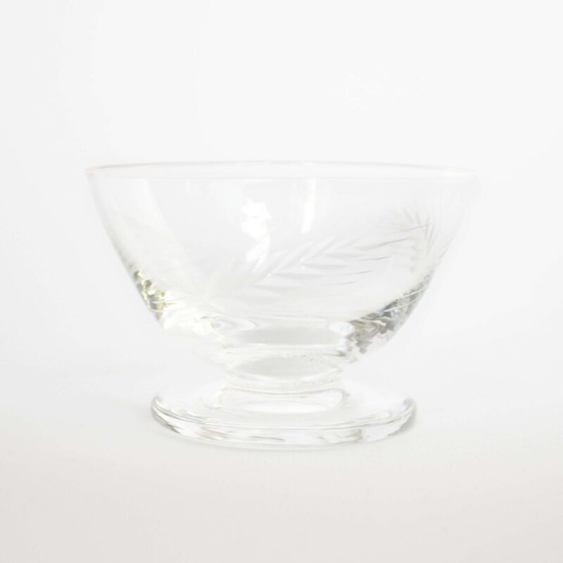 Vintage dessertschaaltjes glas