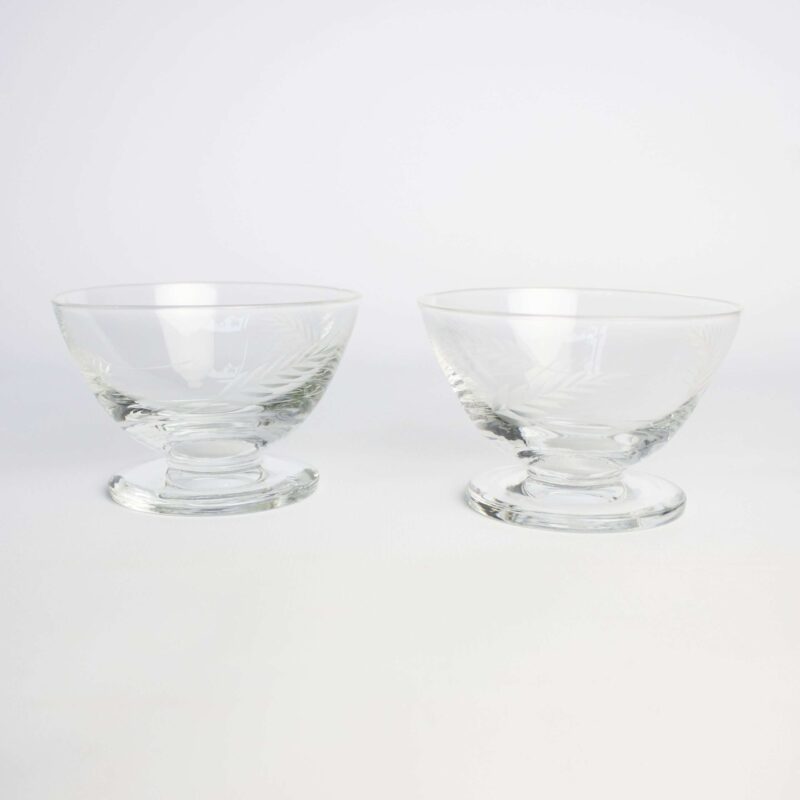 Vintage dessertschaaltjes glas