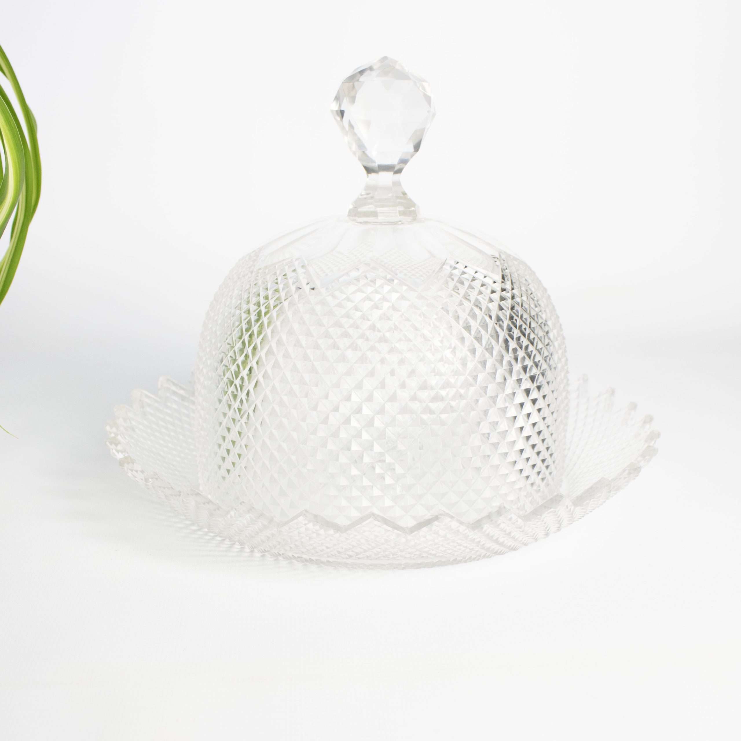 Vintage kaasstolp kristal