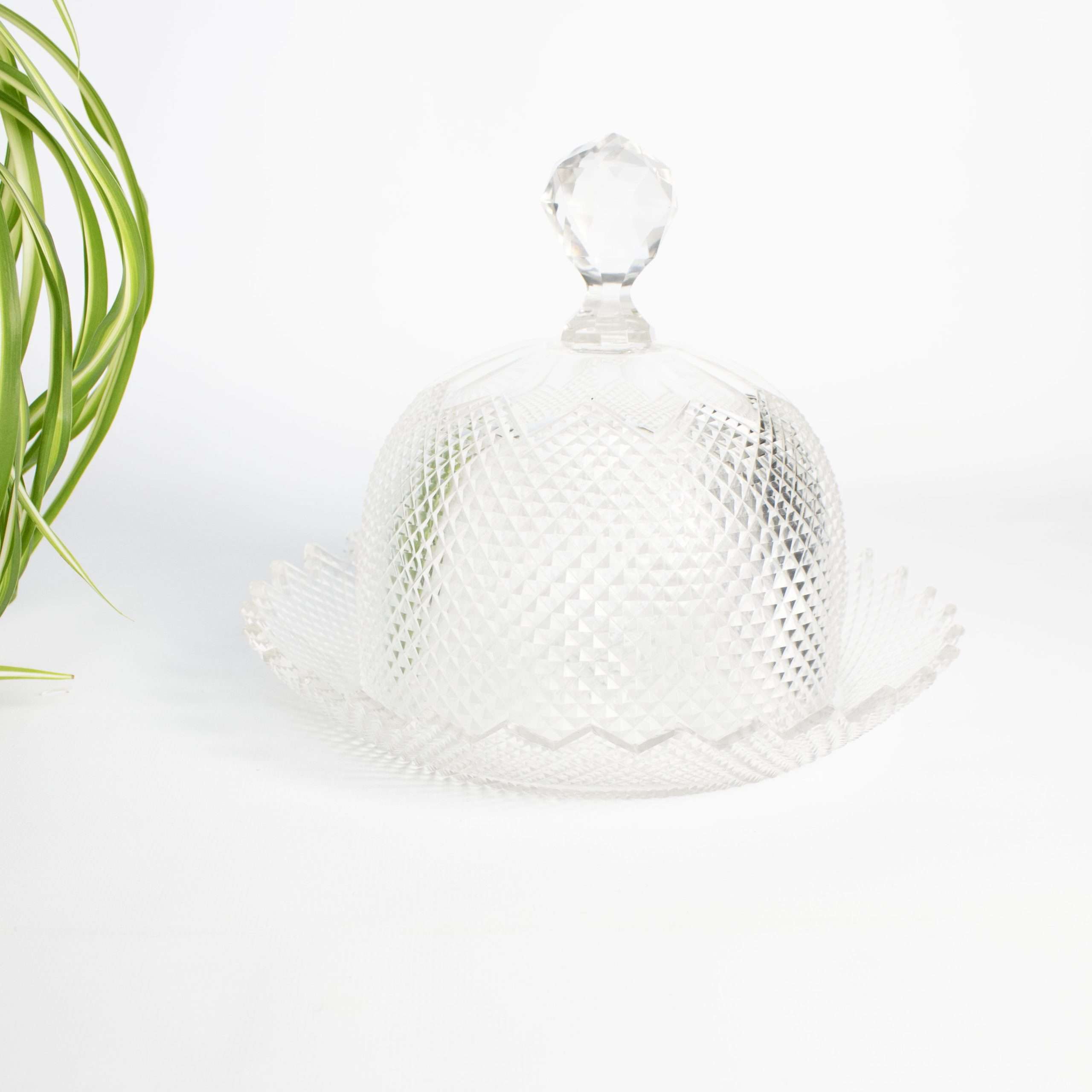 Vintage kaasstolp kristal