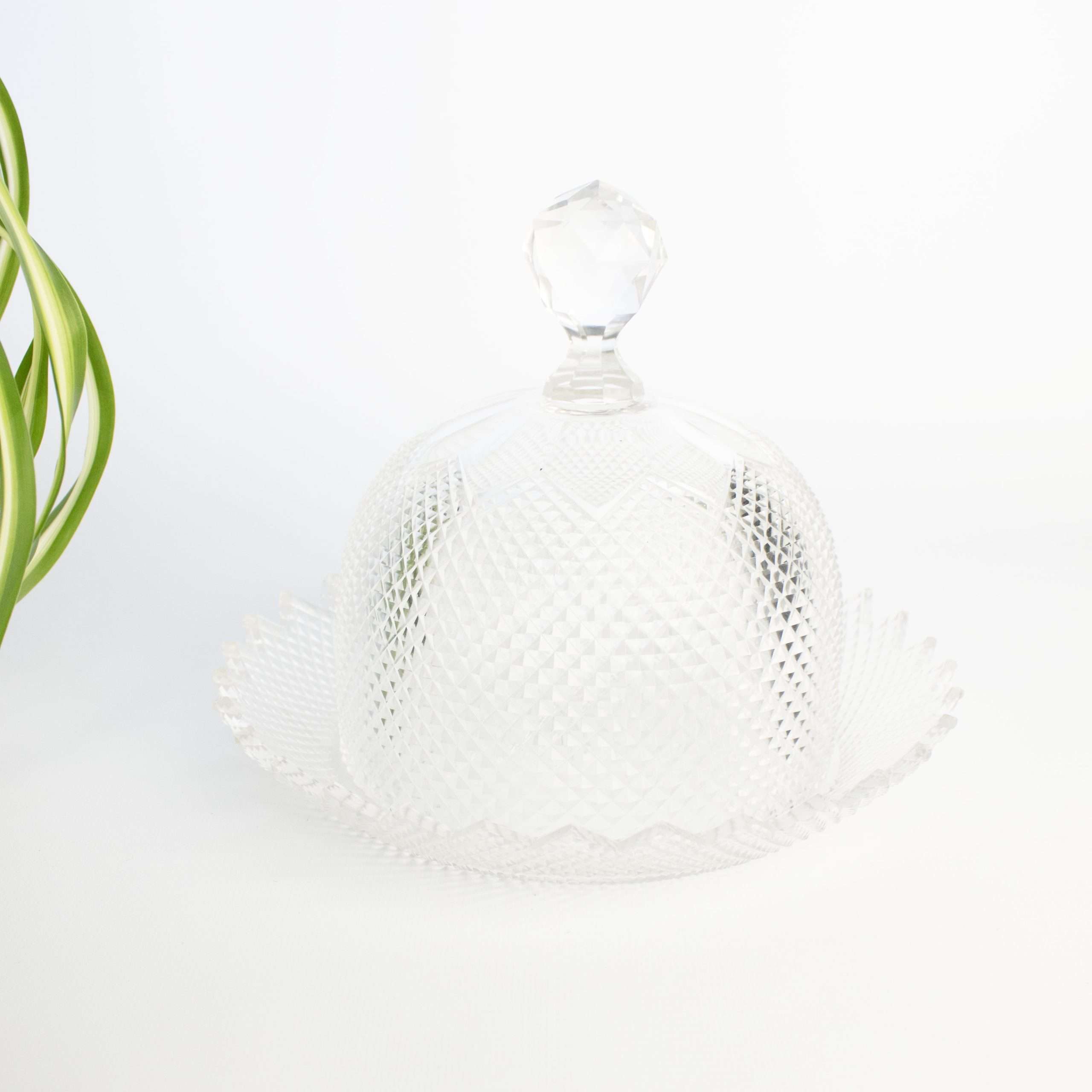 Vintage kaasstolp kristal