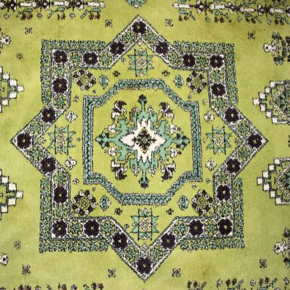 Vintage tapijt/vloerkleed groen 215 x 325