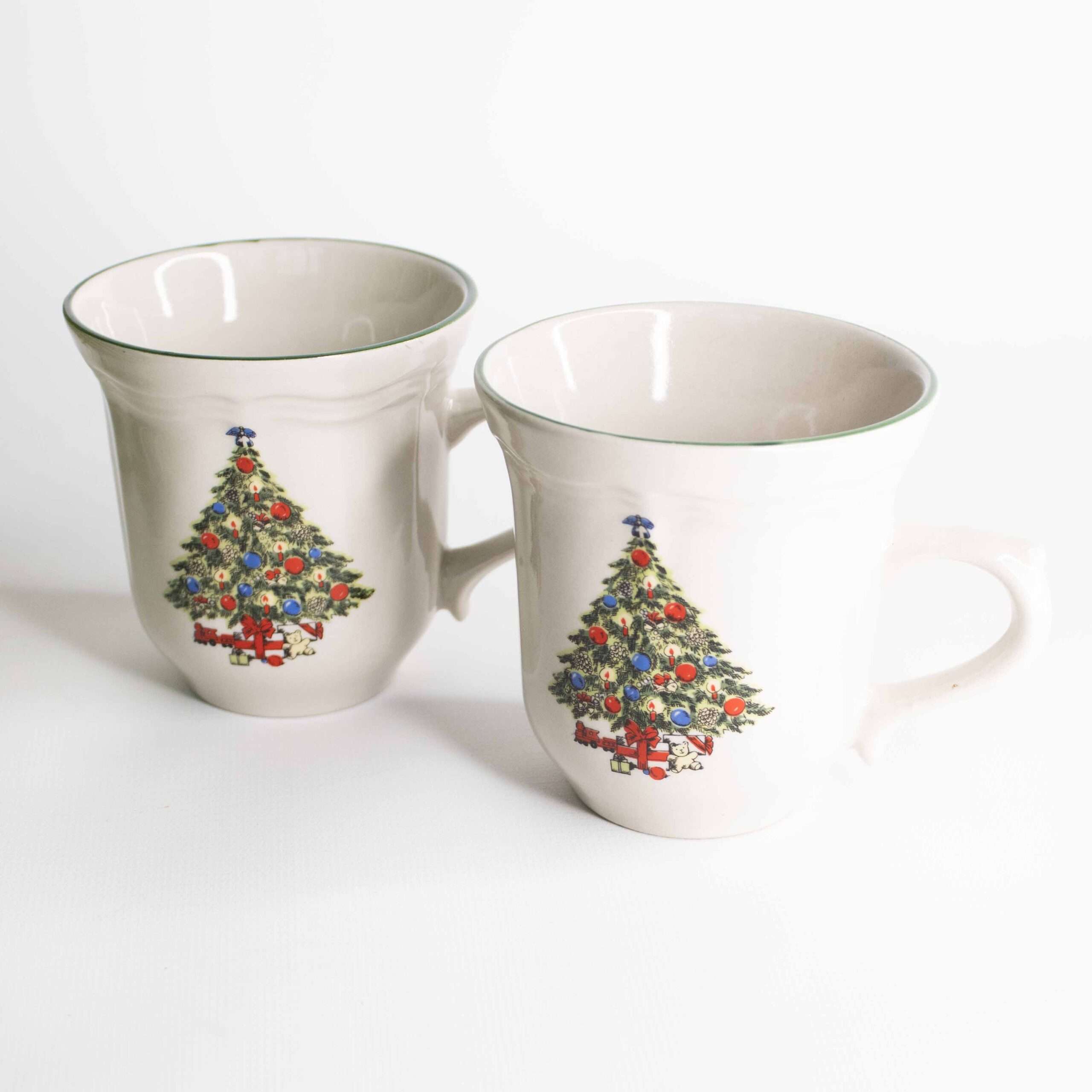 Vintage kerstmokken kerstboom