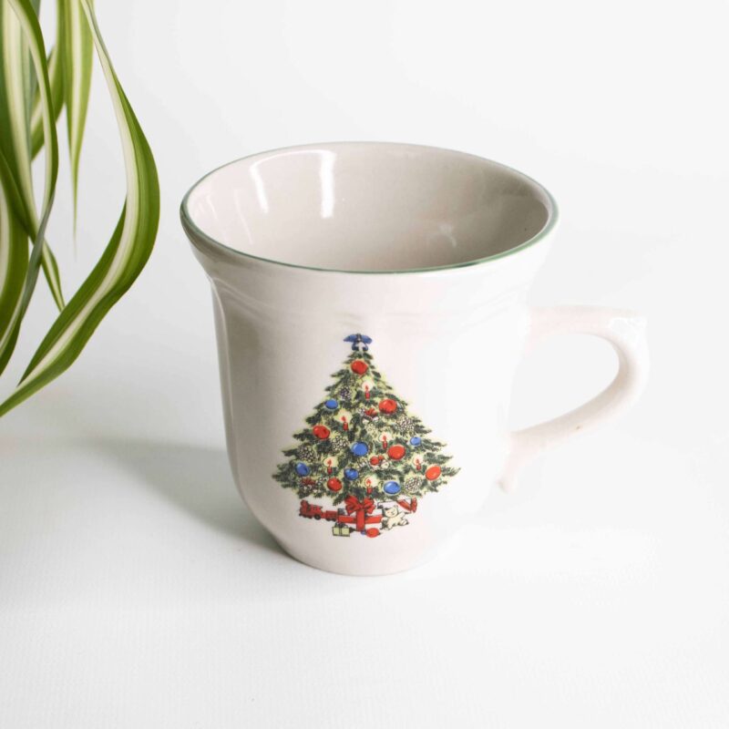 Vintage kerstmokken kerstboom