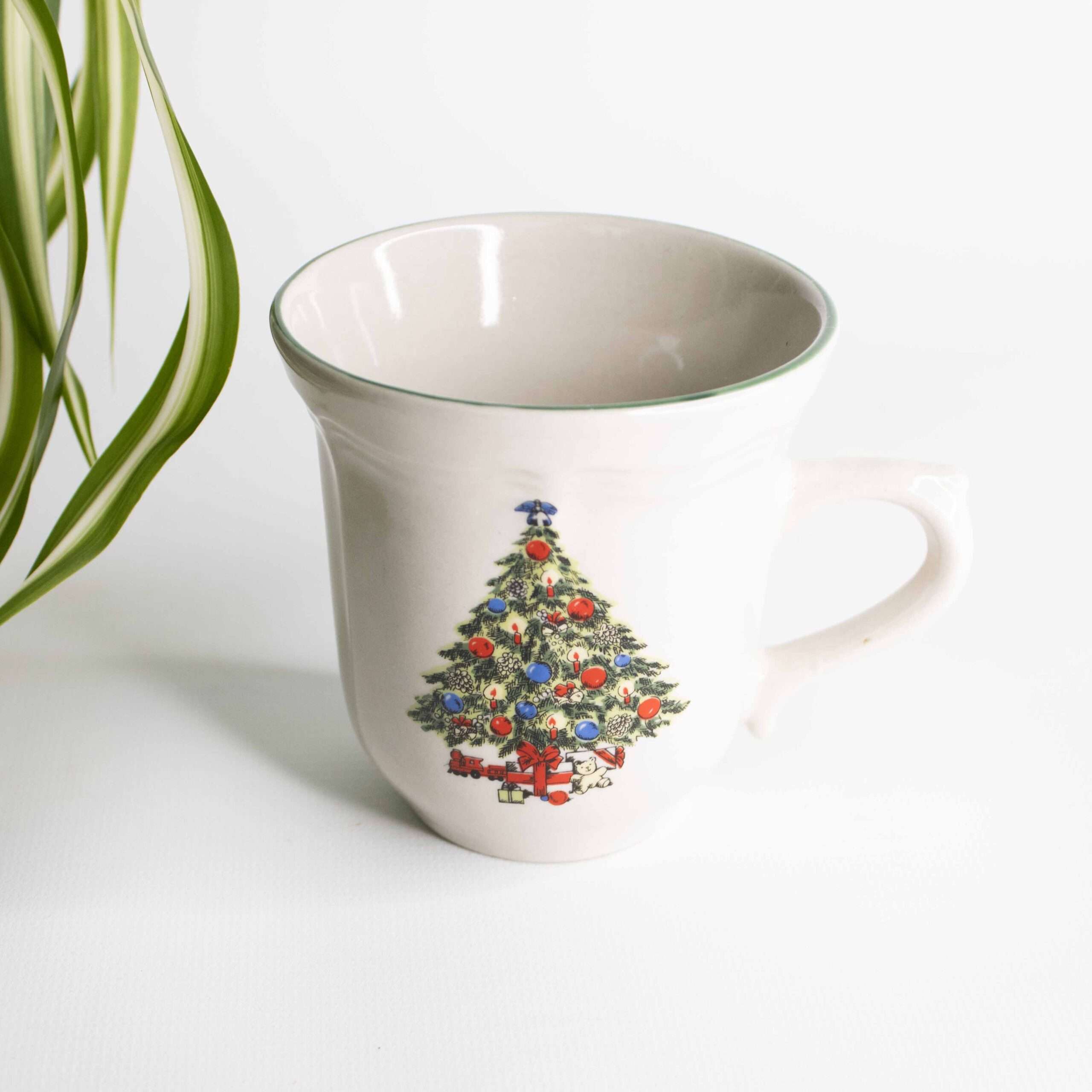 Vintage kerstmokken kerstboom