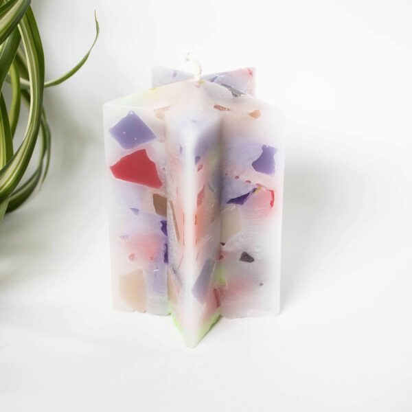 Kerstster kaars gerecycled 